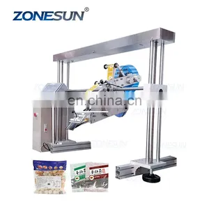 ZONESUN ZS-TB853 Sticker Table Automatic Flat Labeling Machine For Book Plate Carton Box thumbnail-1