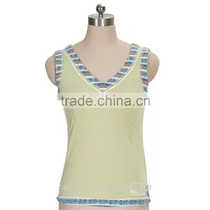 100% Cotton Jersy of Ladies Vest thumbnail-1