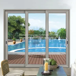 Residential Double Glaze Sliding Door Interior Sliding Door With Built-In Blind Balcony Aluminium Sliding Door thumbnail-3