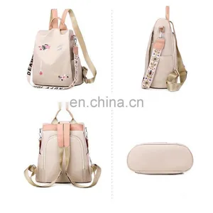 New Design Waterproof Women, Ladies Oxford Backpack With Flower/ thumbnail-5