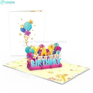 Birthday Celebration Pop-up Cards Best Happy Birthday Gift 3D Pop Up Card for Teens thumbnail-1