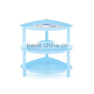Bathroom 3 Layer Triangle Plastic Storage Rack Multi-use Shelf thumbnail-1