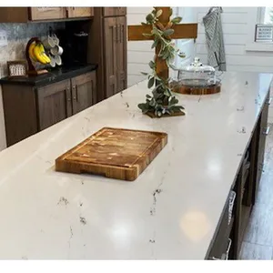 Code：7255，Calacatta Artificial Stone Quartz Slab Kitchen Countertops thumbnail-3