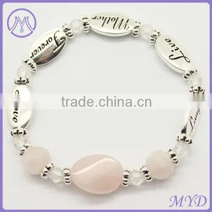 Women Leather Bracelet With Metal Enamel Beads thumbnail-6