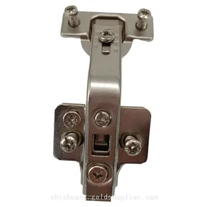Furniture Kitchen Hardware Steel 3D Adjustable Two Way 165+135 Degree Clip on Soft Close Concealed Cabinet Cupboard Hinge thumbnail-2