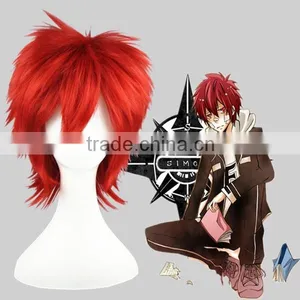 High Quality 35cm Short Straight UTA NO PRINCE SAMA Red Wig Synthetic Anime Wig Cosplay Hair Wigs Party Wig thumbnail-1