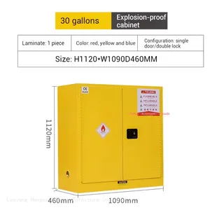 90 Gallon Industrial Fireproof Flammable Storage Cabinet – Dual-Lock Security With Anti-Static Design thumbnail-1