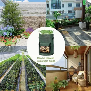 Amazon Hot Sale Garden Potato Grow Bags Fabric Planting Bags With Window and Handles for Home Gardening thumbnail-5