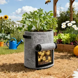 Indoor Outdoor Balcony Potato Planting Bags Vertical Garden Fabric Pots for Vegetables Fruit Planting thumbnail-5