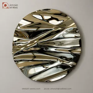 Art Center DecorationIndustrial Metal FinishMetal Leaf Wall Art thumbnail-1