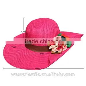 Fashion Floppy Folding Women Girl Summer Sun Hat Straw Beach Wide Large Brim Cap Quality Choice thumbnail-5