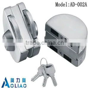High Quality Tempered Frameless SS or Polish Finish Glass Sliding Window Lock for Double Door in Glass thumbnail-1