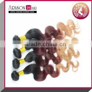 100% Virgin Human Ombre Virgin Hair Weaves 1/33/27 thumbnail-1