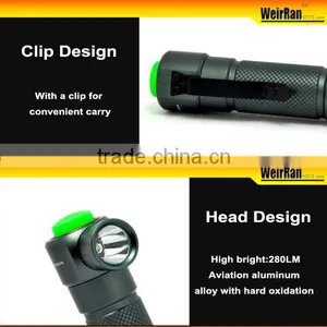 (160306) 1*AA/1*14500 Battery With Magnet Aluminum Tactical Flashlight Torch thumbnail-3