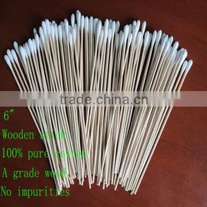 6" Wooden Stick Cotton Buds (100pcs) thumbnail-1