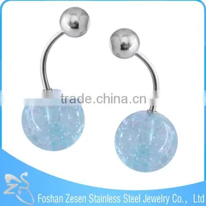 BR01814 Fashion Sexy Disco Ball Navel Piercing Bar Wholesale Acrylic Belly Ring thumbnail-6