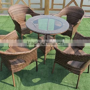 Modern Design Rattan Table and Chair for Outdoor Furniture thumbnail-1