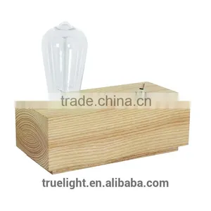 Wood Base Table Lamp for Shop Decor Decorative Glass Metal Table Lamp Made in China thumbnail-1