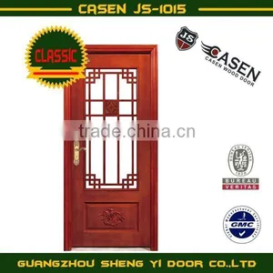 Half Glass Wood Frame Door thumbnail-1