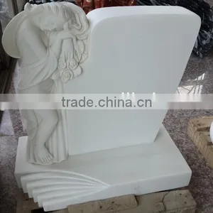 White Marble Angel Tombstone Price thumbnail-2