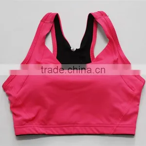 Cotton Spandex Tight Sexy Bra Custom Sports Top Women thumbnail-5