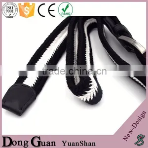 2016 Hot Sale High Density Glitter Braided Stretch Elastic Belt Ployester Fabric Promotional Boys Designer Belts thumbnail-1