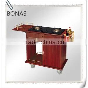 Hot Sale Wood Kitchen Commercial Flambe Trolley thumbnail-1
