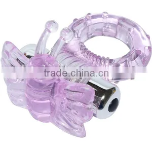 Butterfly Vibrating Electric Cock Ring , Ejaculation Delay Vibrating Ring thumbnail-5