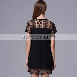 Latest Design Lady's Tassel Sexy Lace Evening Dress/ thumbnail-4
