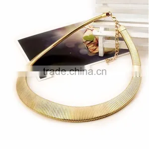 Wholesale Big Gold Stainless Steel Choker Chocker Necklace Jewelry thumbnail-3