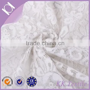 New Arrival 100% Cotton White Rose for Ladies Dress Lace Fabric White Lace Fabric thumbnail-2
