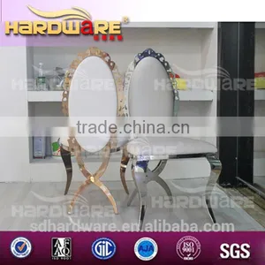 CHINA FOSHAN FURNITURE FLOWER SHAPE BACK DINING CHAIR FOR WEDDING thumbnail-3