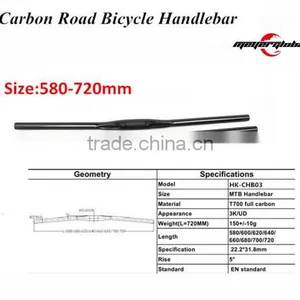 Wholesale T700 Full Carbon Mountain Bicycle Thill MTB Bike 580-720mm Mtb Carbon Handlebar thumbnail-1