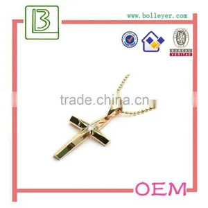 Cross Shaped Pendant Necklace With Diamond thumbnail-1