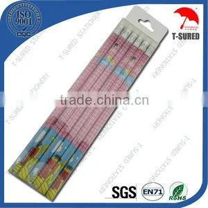 6 Pcs Wooden Plastic Mantle Pencil With Eraser thumbnail-1