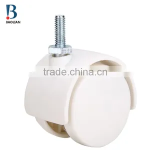 2016 Discount 40mm Off-white Nylon Thread Stem Furniture Caster Wheel thumbnail-1