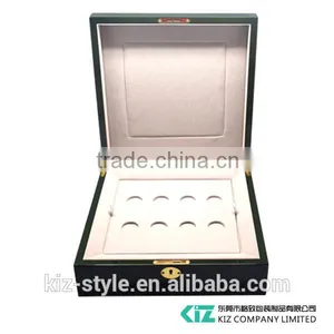 Luxury Wooden Coin Box for 8 Coins With Lock thumbnail-3