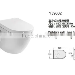YJ9602 Ceramic Bathroom Save Spaces Wall Hung Toilet/WC/ Water Closet thumbnail-1