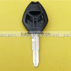 Replacement 3 Buttons With Logo Uncut Right Groove Blade Remote Blank Fob Key Case Shell For Mitsubishi Car Key thumbnail-3