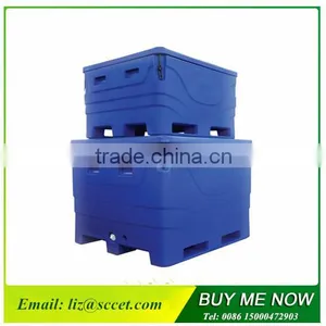 1000L Insulated Large Fish Cooler, PE Fish Bins, Insulated Plastic Bin for Fisherman thumbnail-1