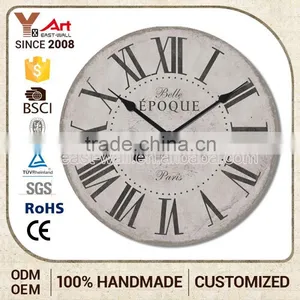 2016 Latest Oem Production Decorative Antique MDF Parts Wall Clock thumbnail-1