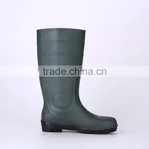 Cheap Simple Style Safety PVC Rain Shoes With Steel Toe, Industrial Safety Boots thumbnail-5