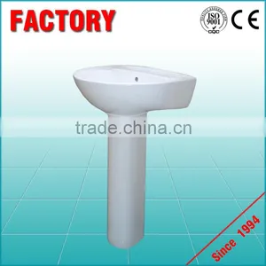 Hand Washing Basin for Toilet in Public Places, White Ceramic Column Wash Basin thumbnail-2