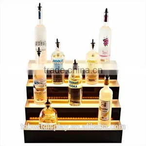 Handmade LED Nighclub Acrylic Liquor Display Case,acrylic Wine Rack,acrylic Wine Bottle Holder Witn Engraving Sign thumbnail-5