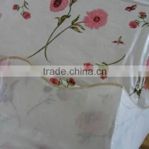 Beautiful Round Flower Printed Vinyl Tablecloth thumbnail-3