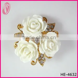 White Flower Hijap Brooches And Pins Bulk thumbnail-1