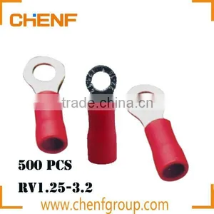 China Manufacture Red Copper Insulated Ring Terminals RV1.25-3.2 thumbnail-1