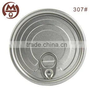 83mm 307# Round Pull Ring Can Lid Aluminum Easy Open End thumbnail-1