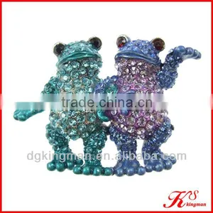 Rhinestones Frog Fashion Brooch For Dress thumbnail-1
