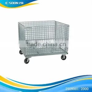 Box Wire Cage/wheel Metal Bin/pallet Cargo Trolley thumbnail-2